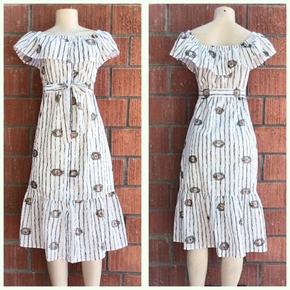 LAST ONE❗STYLE RACK Nordstrom Embroider Midi Dress - Picture 10 of 13